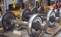 600mm Gauge Railway Wheel Set Heavy Duty 42CrMo Vật liệu mặt bích bằng thép