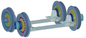 Rèn bánh xe cao su đàn hồi được lắp ráp với lốp xe và cao su bánh xe trung tâm