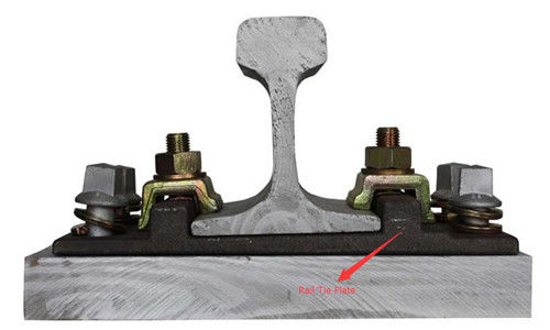 Thép nhẹ Gang đúc Tấm cơ sở sắt rèn Đường sắt Tie Tấm Đường sắt Vai cho Hệ thống Chốt KPO