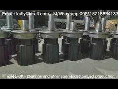 wheel hub and bearing axle for rail-gear